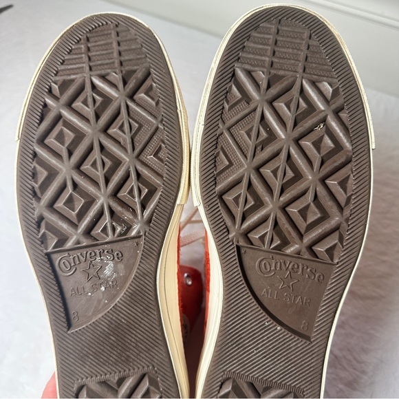 Converse Vibrant Coral Patterned High-Top Sneakers - Picture 6 of 7